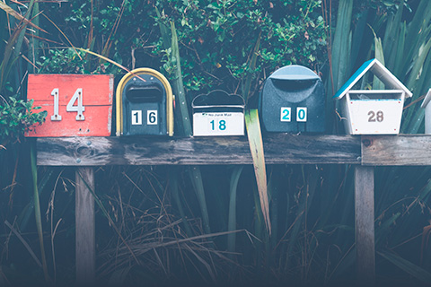 imagen de buzones de correo antigua